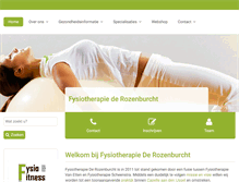 Tablet Screenshot of fysiotherapiederozenburcht.nl